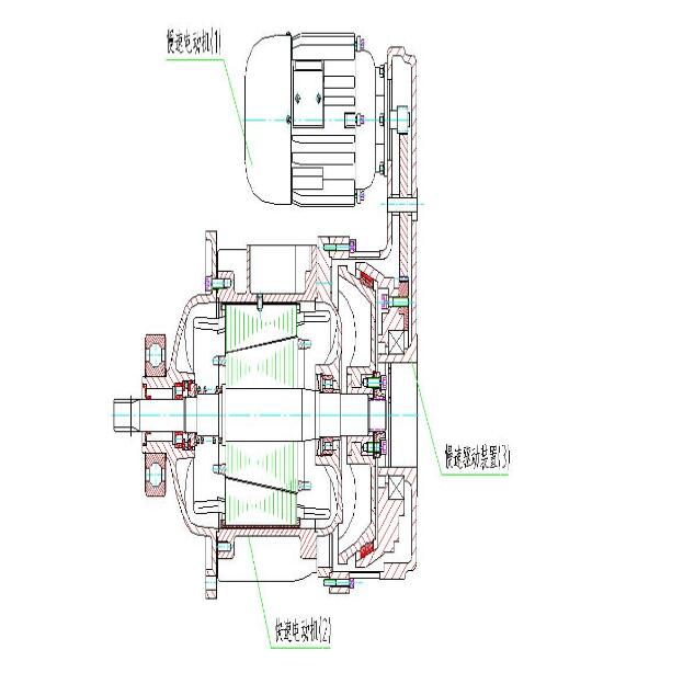 MD1型電動葫蘆主、副電機(jī)組合圖